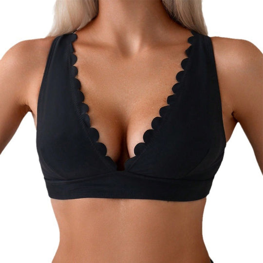 Damen Bikinioberteil mit elegantem Wellenmuster EB