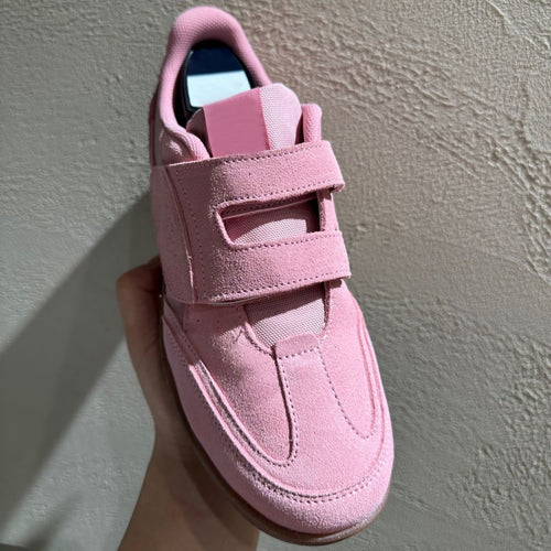 Damen Sportliche Klettverschluss-Sneaker aus weichem Material mit dämpfender Sohle EB