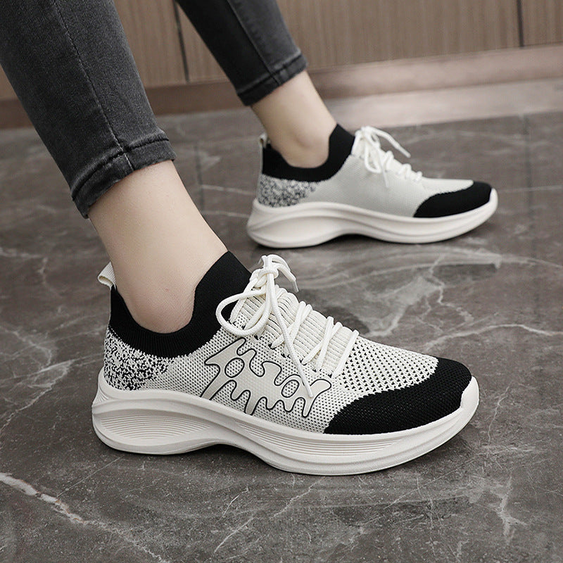 Damen Sportliche Laufschuhe mit atmungsaktivem Mesh-Obermaterial und flexiblem Sohlenprofil EB
