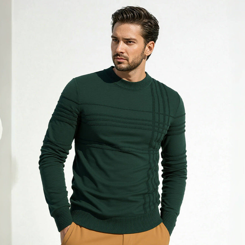 Herren modischer Strickpullover mit strukturiertem Design EB