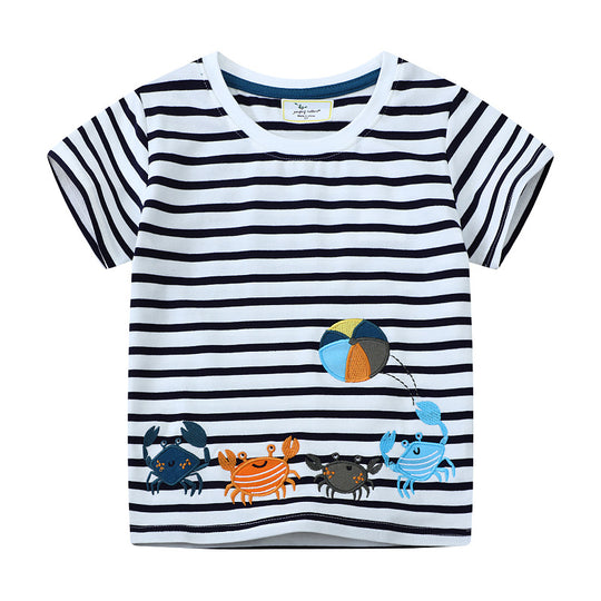 Jungen T-Shirt mit lebhaften Krabbenmotiven EB