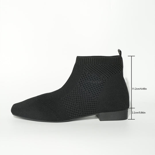 Damen nan gestrickte Sock-Boots mit elastischem Schaft, gepolsterter Innensohle und rutschfester Leichtsohle EB