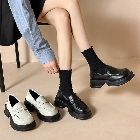 Damen elegante Loafers mit modischem Schnallendesign EB