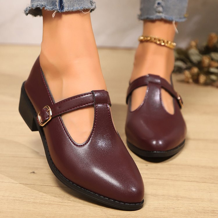 Damen Elegante Ballerinas mit verstellbarem Riemen EB