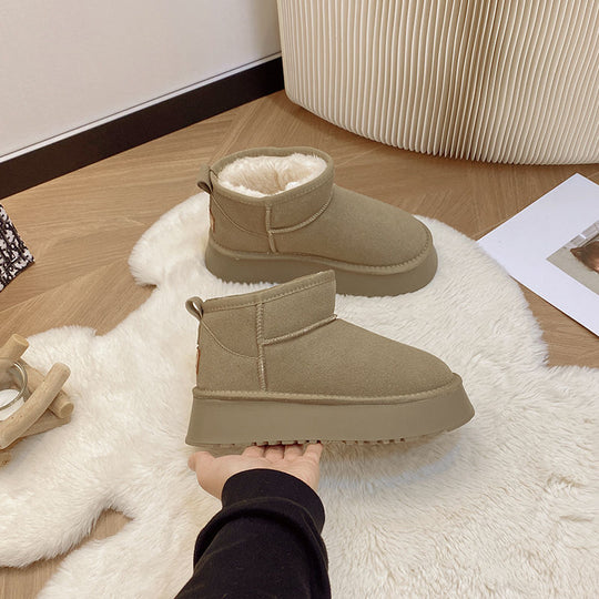Damen Kuschelige Winterstiefel mit warmem Innenfutter und robuster Sohle EB