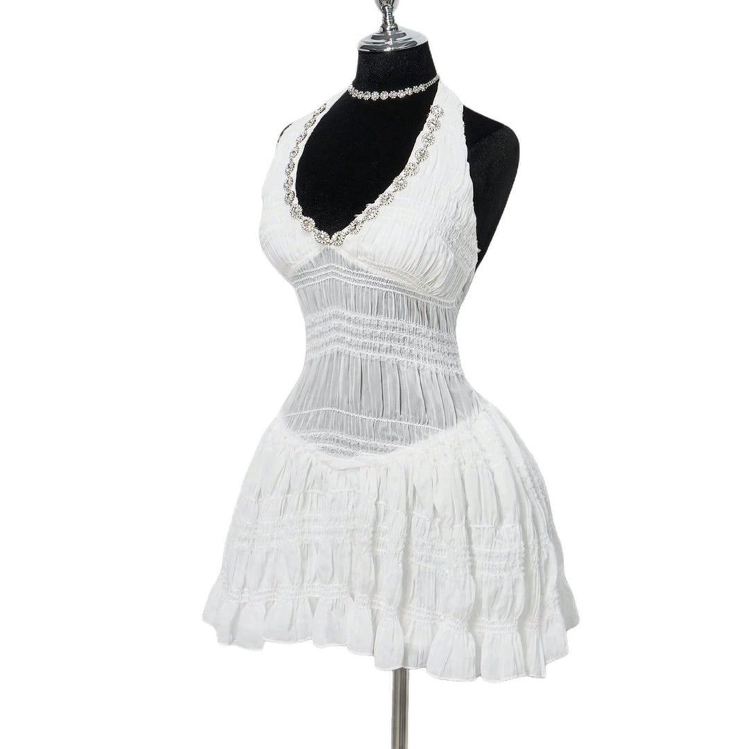 Damen Sommerliches Kleid im romantischen Vintage-Stil mit raffinierten Falten EB