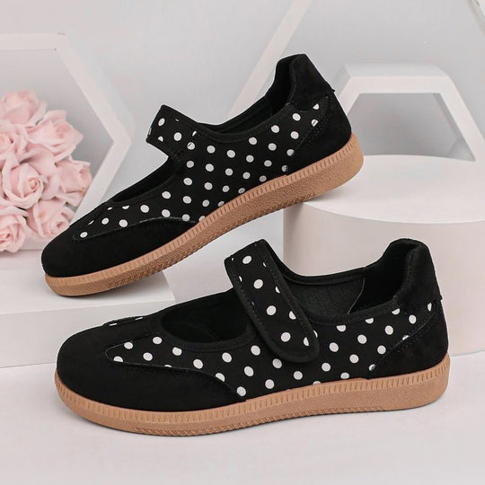Damen Mary-Jane-Sneaker mit Klettverschluss, leichter Profilsohle und Komfortfußbett EB