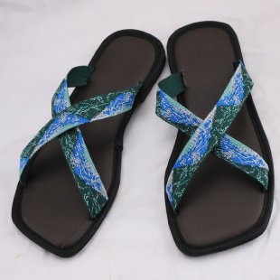 Damen verstellbare Zehentrenner-Sandalen mit geflochtenem Riemen EB