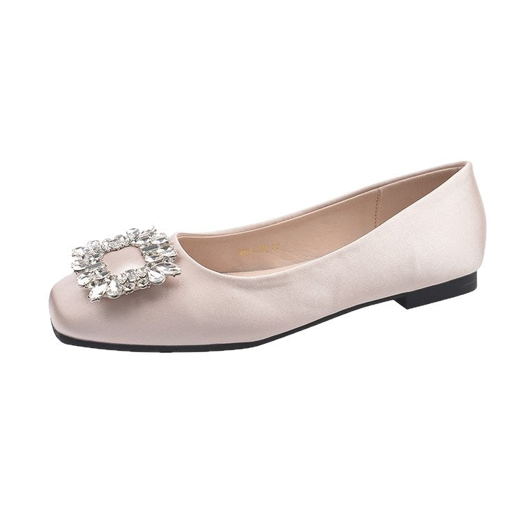 Damen Ballerina-Schuhe mit funkelndem Schmuckdetail EB