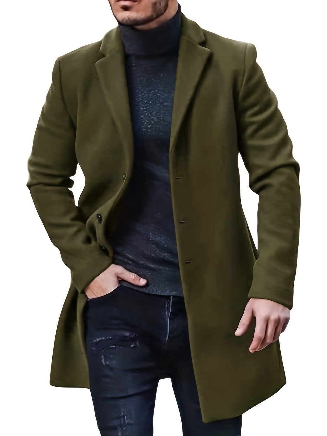 Herren eleganter, taillierter Mantel EB