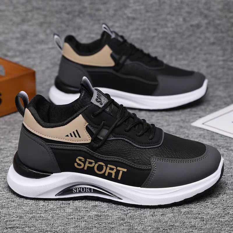 Herren Sportliche Sneakers mit stoßdämpfender Sohle und atmungsaktiver Oberflächenstruktur EB