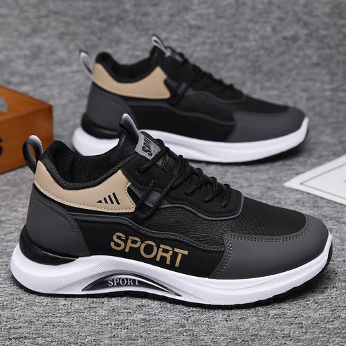 Herren Sportliche Sneakers mit stoßdämpfender Sohle und atmungsaktiver Oberflächenstruktur EB