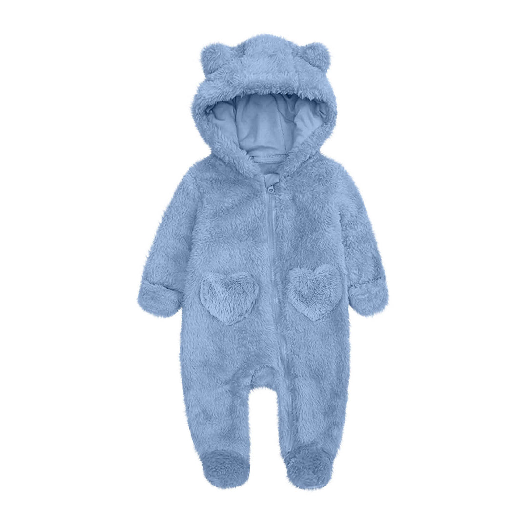Unisex Fleeceoverall mit Kapuze und Herzaugen EB