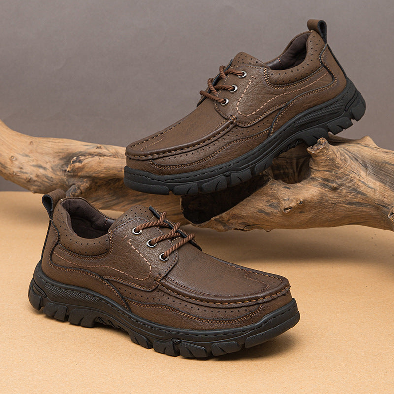 Herren Komfortable Lederschuhe mit rutschfester Sohle EB