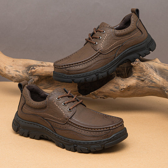 Herren Komfortable Lederschuhe mit rutschfester Sohle EB