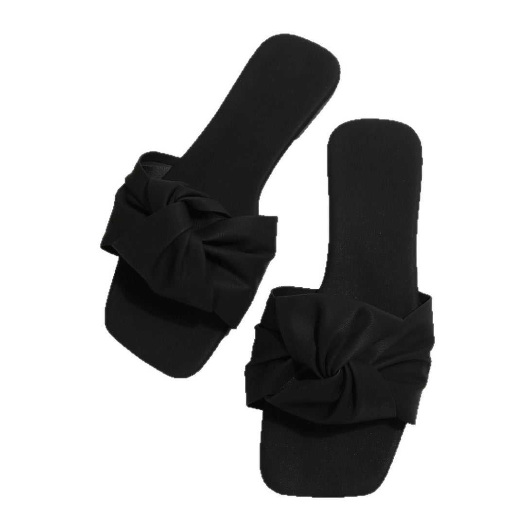 Damen elegante Pantoletten mit kunstvollem Knoten-Design EB