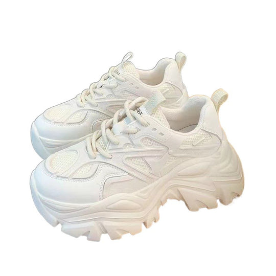 Damen Sportliche chunky Sneakers mit rutschfester Sohle und atmungsaktiver Mesh-Oberfläche EB