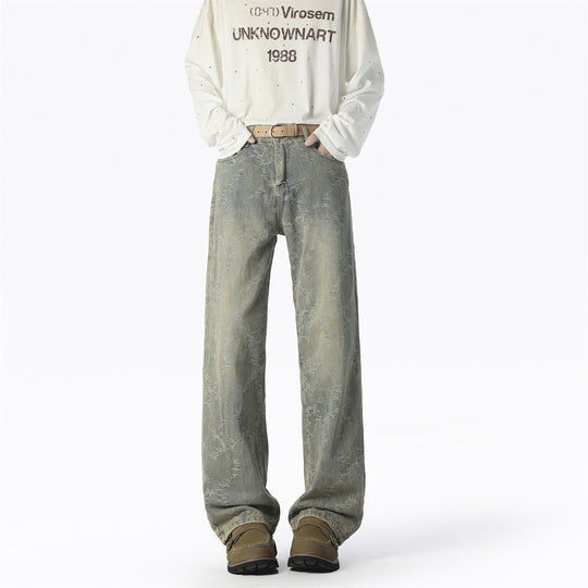 Herren Weite Jeans mit einzigartigem Muster und hohem Tragekomfort EB