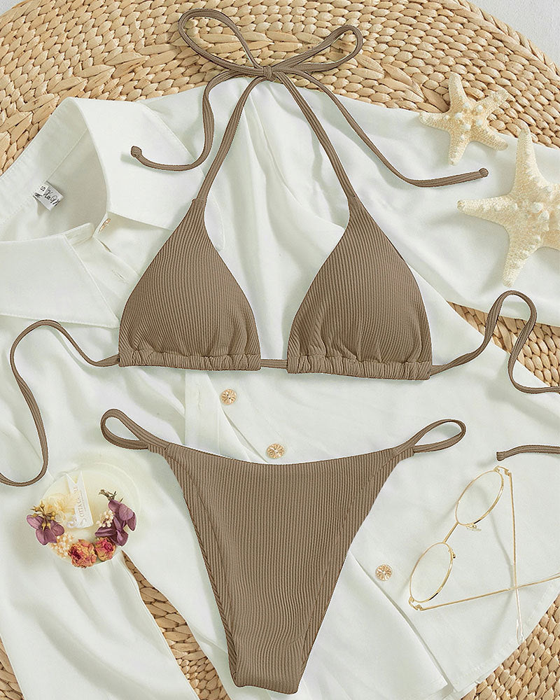 Damen Triangel-Bikini mit raffiniertem Bindesystem EB