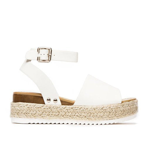 Damen Plateau-Sandalen mit verstellbarem Riemen EB
