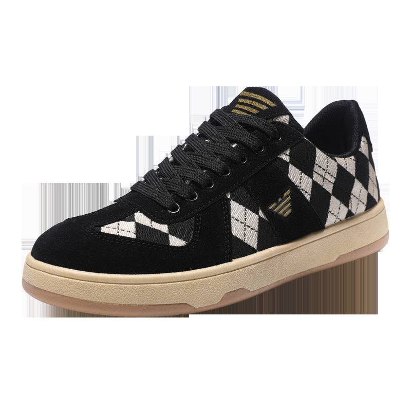 Damen Modische Sneaker mit Rautenmuster und rutschfester Sohle EB