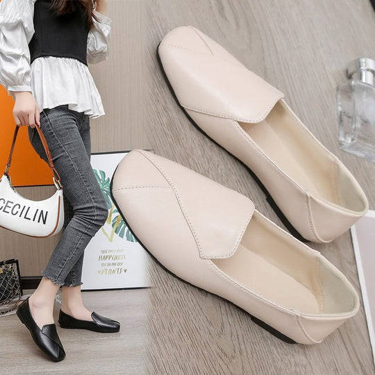 Damen elegante Mokassin-Pantoletten mit modischem Schnitt und flexiblem Fußbett EB