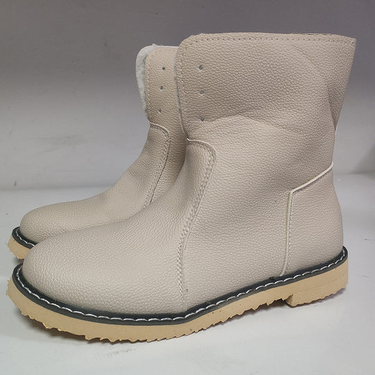 Damen Freizeit-Stiefel aus weichem Leder mit verstellbarem Schnürsystem EB