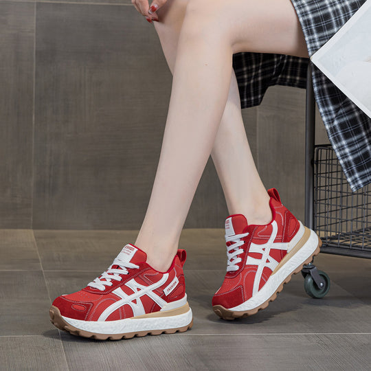 Damen Sportliche Sneakers mit gepolsterter Laufsohle und atmungsaktivem Obermaterial EB