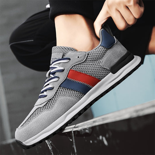 Damen Sportliche Sneakers mit atmungsaktivem Mesh-Obermaterial und stabiler Gummisohle EB
