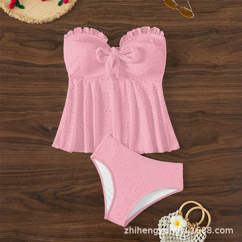 Damen Bustier-Badeanzug mit elegantem Rüschendesign EB