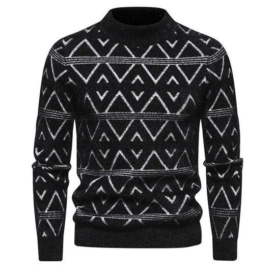 Herren Rollkragenpullover mit modernem Strukturdesign EB