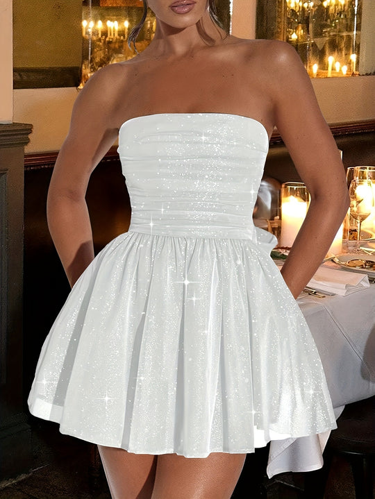 Damen Mini-Kleid im glamourösen Shimmer-Design EB