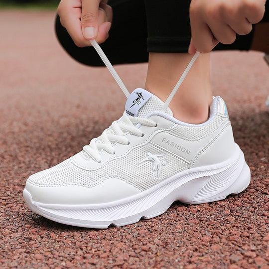 Damen Modische Sneaker mit atmungsaktiver Mesh-Oberfläche und flexibler Sohle EB