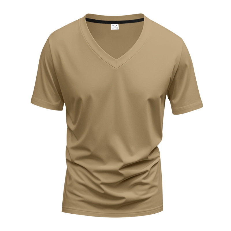 Herren V-Ausschnitt T-Shirt aus atmungsaktiver und schnelltrocknender Baumwolle EB