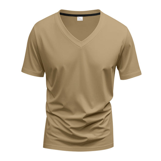 Herren V-Ausschnitt T-Shirt aus atmungsaktiver und schnelltrocknender Baumwolle EB