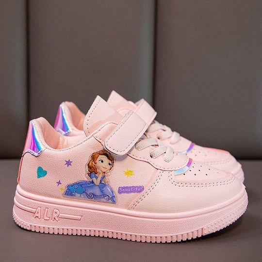 Damen Sneakers mit verspieltem Prinzessinnenmotiv und praktischem Klettverschluss EB