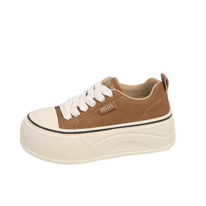 Damen Komfortable Plateau-Sneaker mit elastischen Schnürsenkeln EB