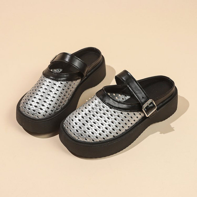 Damen Atmungsaktive Clogs mit verstellbarem Riemen EB