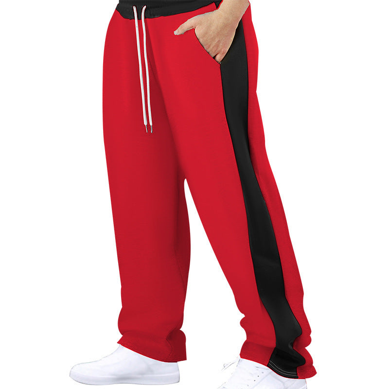 Herren Bequeme Sportliche Jogginghose mit elastischem Bund und kontrastierenden Seiteneinsätzen EB