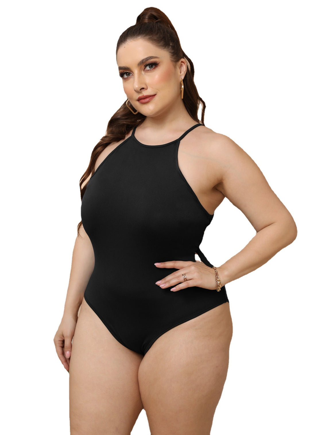 Damen Schwimmanzug mit hohem Halsausschnitt EB