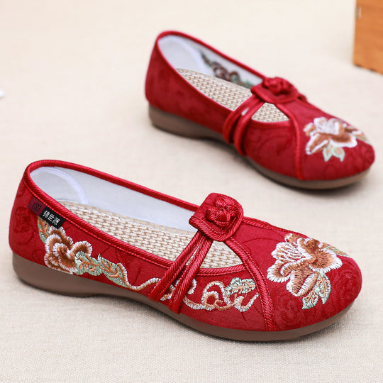 Damen Elegante und handbestickte Gastronomie-Ballerinas EB
