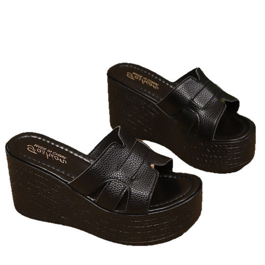Damen Plattform-Pantoletten mit trendigem Riemchen-Design EB