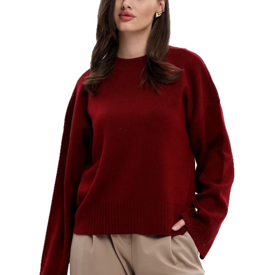 Damen Bequemer Pullover mit Oversized-Schnitt und breiten Ärmeln EB