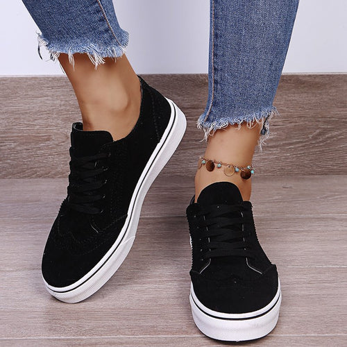 Damen Elegante Sneakers mit modischem Brogue-Design EB