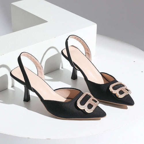 Damen Slingback Pumps mit elegantem Schmuckdetail EB
