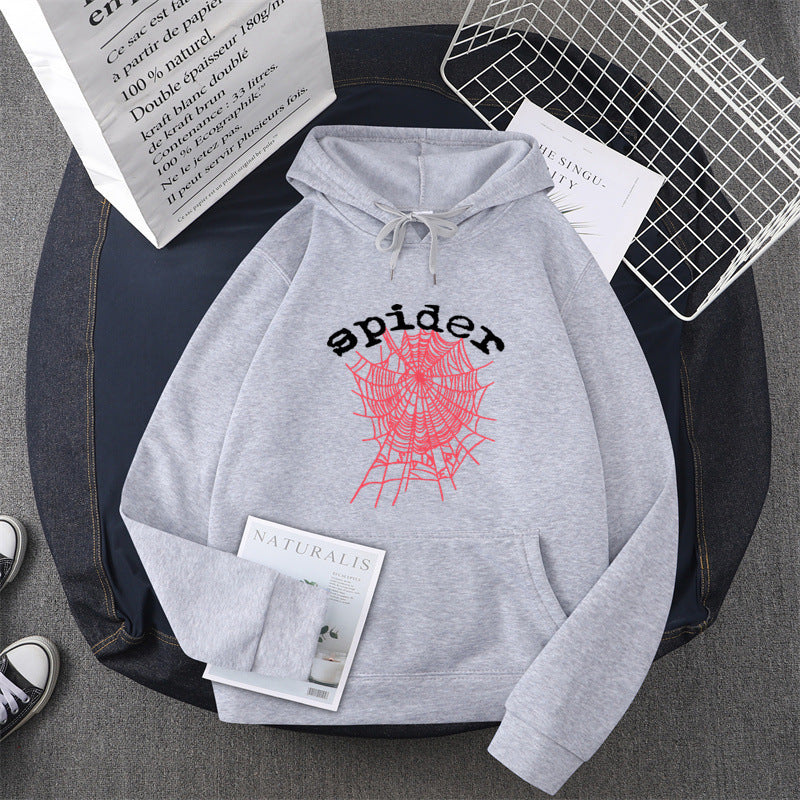 Damen Kapuzensweater mit kreativem Spinnenmotiv EB