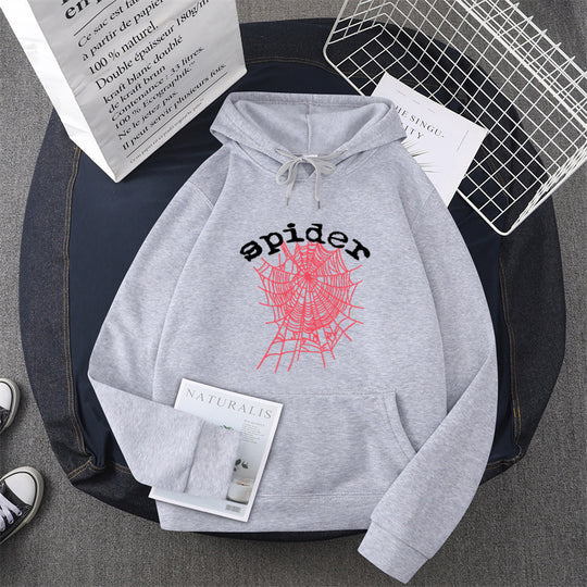 Damen Kapuzensweater mit kreativem Spinnenmotiv EB