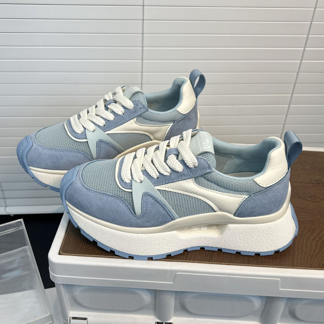 Damen moderne Chunky Sneakers mit elastischem Obermaterial und rutschfester Sohle EB