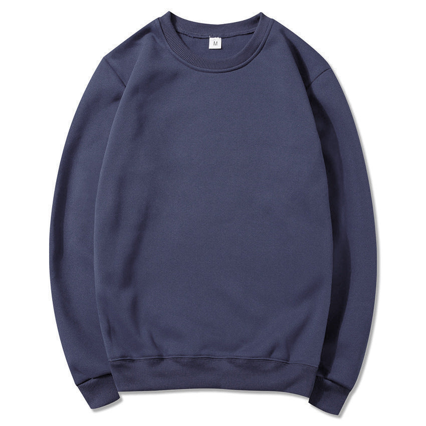 Unisex zeitloser Rundhals-Sweater ohne Kapuze mit angerauter Innenseite und verstärktem Nacken EB