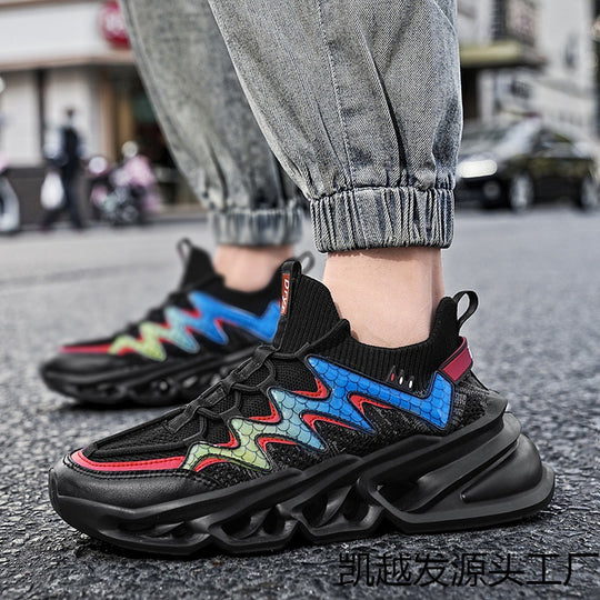 Damen Sportliche Laufsneaker mit innovativem Wellenmuster und atmungsaktiver Struktur EB